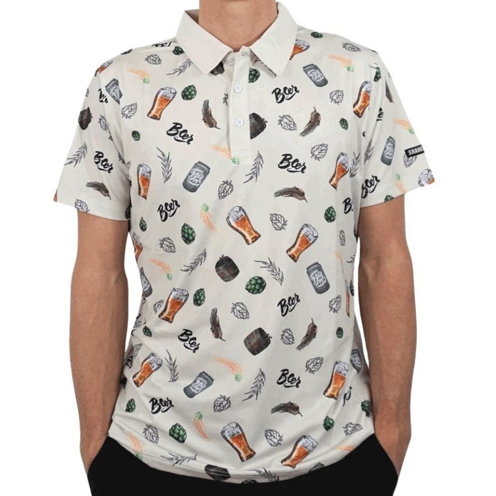 Shank It Golf Beer Polo Men's XL